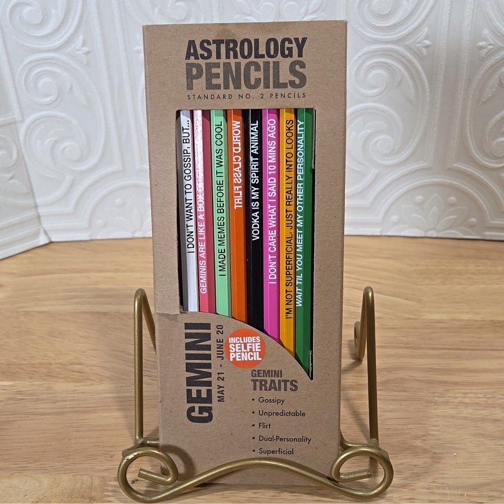 Whiskey River Soap Co. Astrology Pencils Gemini Standard No. 2 Pencils